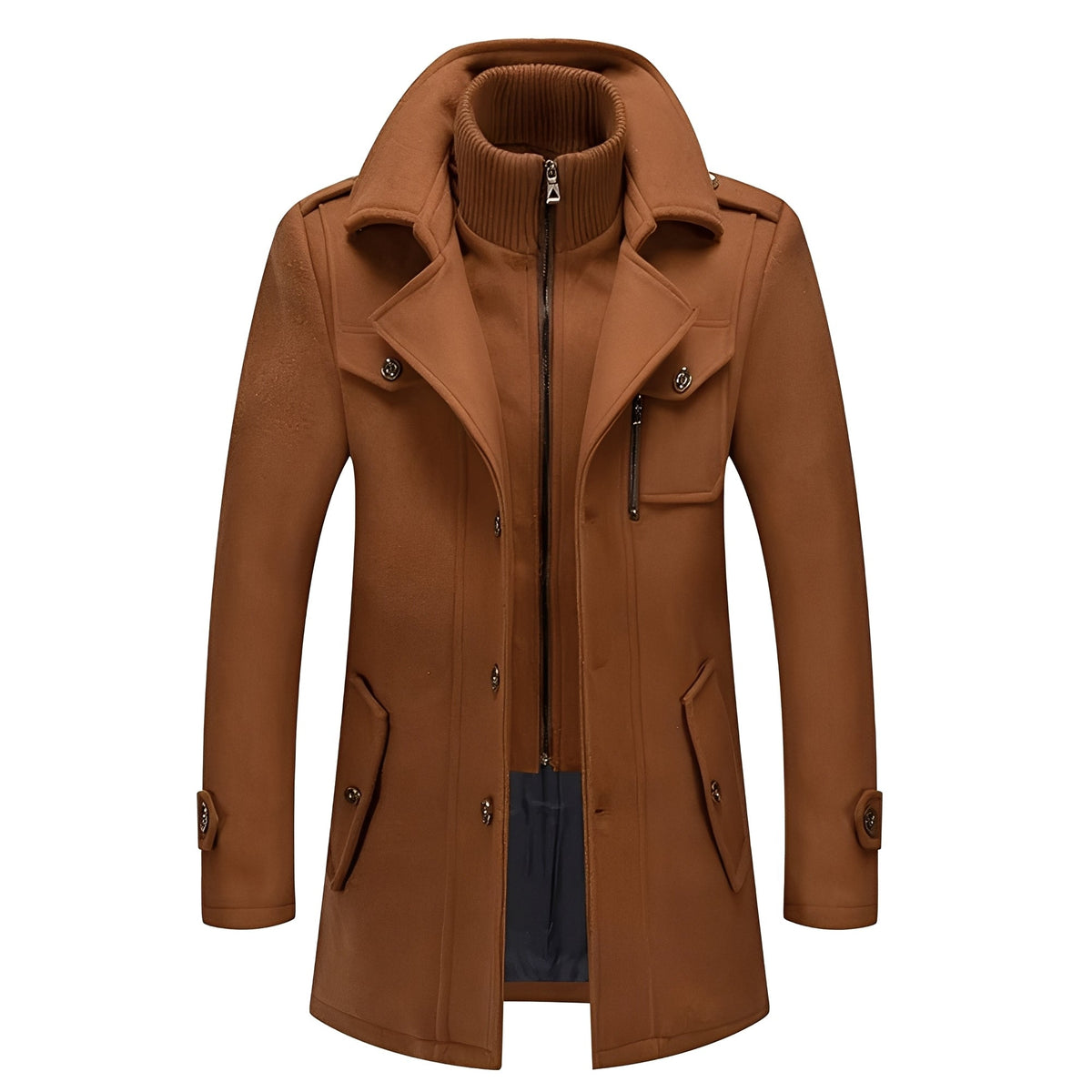 ModeGeist | Eleganter langer Trenchcoat für Herren