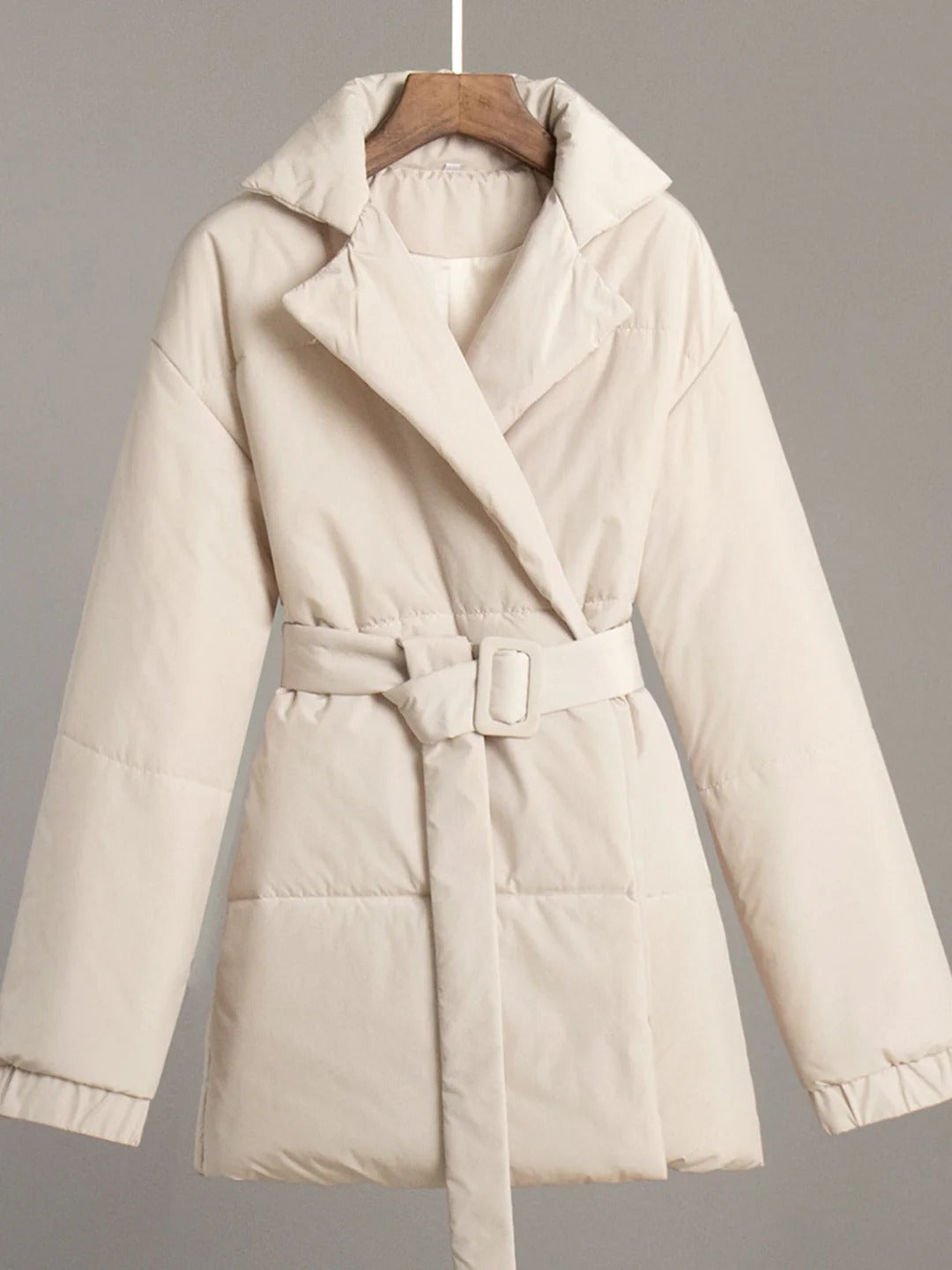 ModeGeist | Gürteltaschen Pufferjacke Wickel Front Stepp Wintermantel