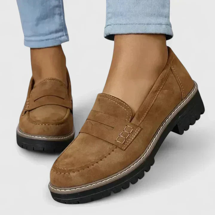 MODEGEIST Damen Loafer Komfort Ergonomisch Flexible Sohle