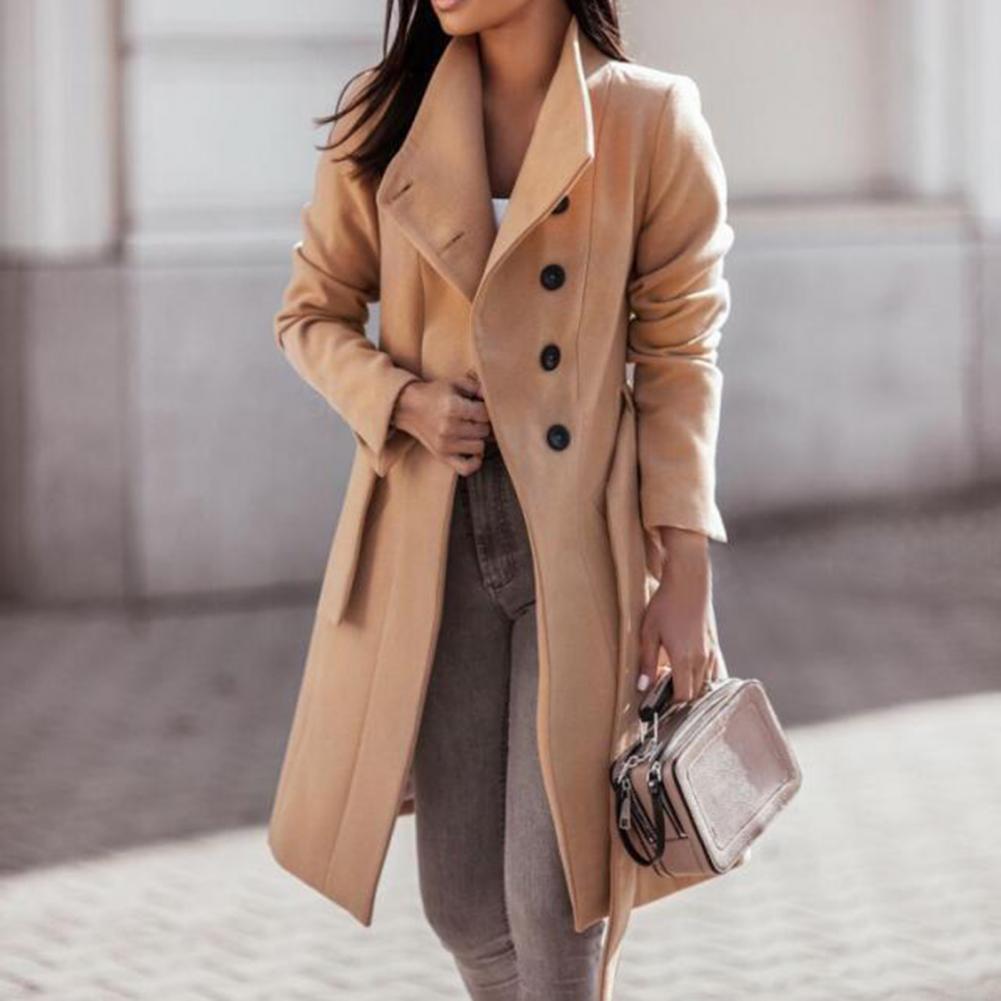 ModeGeist | Klassischer Damen Trenchcoat Mit Doppelter Schleifenverschluss