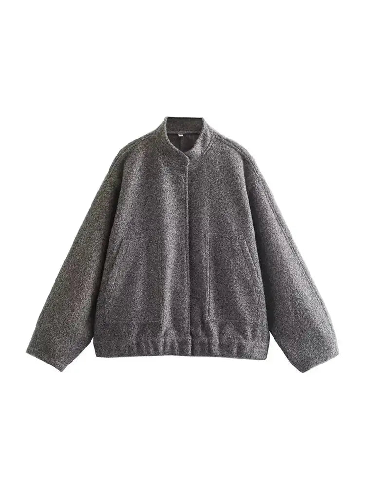 ModeGeist | Übergröße Schnitt Minimalistische Teddyjacke