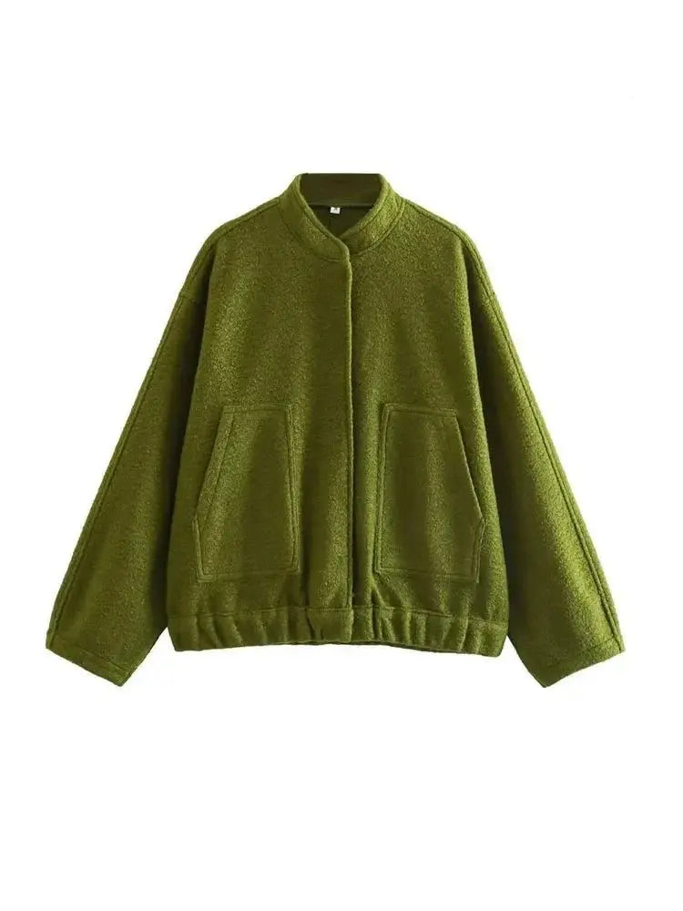 ModeGeist | Übergröße Schnitt Minimalistische Teddyjacke