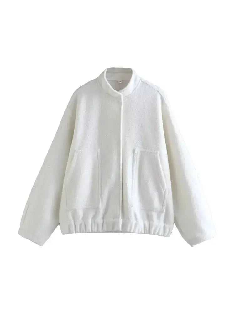 ModeGeist | Übergröße Schnitt Minimalistische Teddyjacke