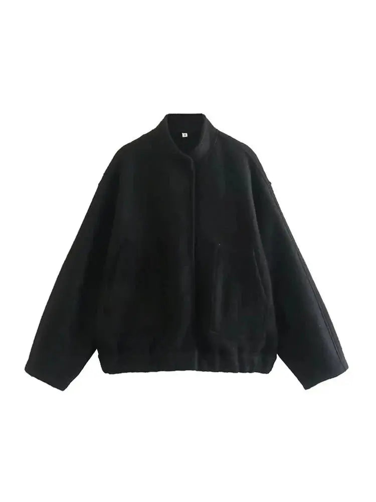 ModeGeist | Übergröße Schnitt Minimalistische Teddyjacke