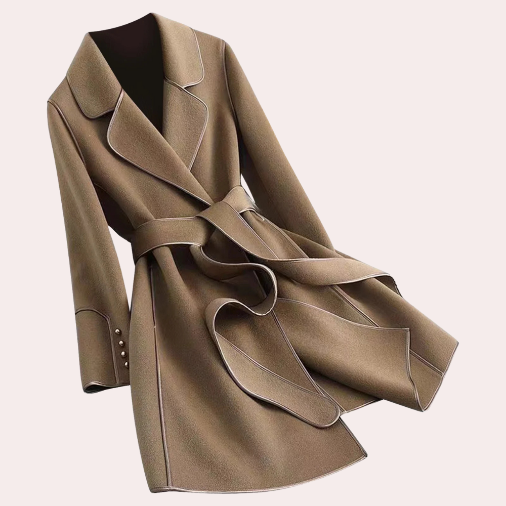 ModeGeist | Stilvoller Wintergürtelmantel für Damen