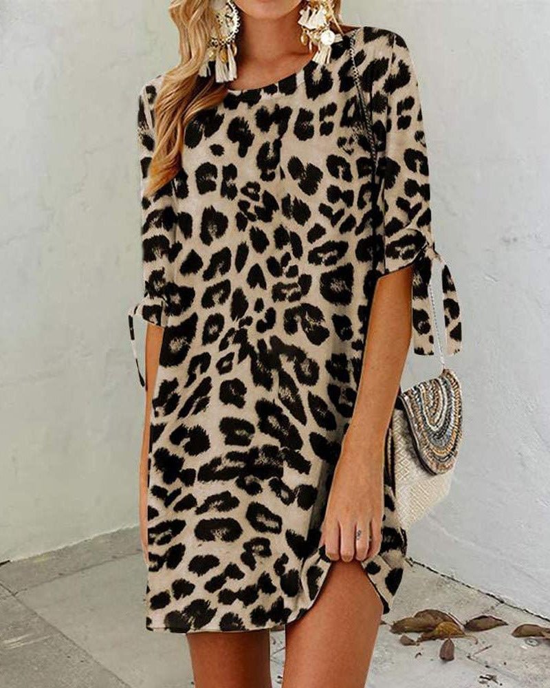 Leopardenmuster-Kleid von Jadewin im angesagten Stil
