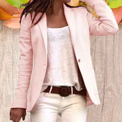 ModeGeist | Revers Knopf Schlanke Lange Ärmel Damen Blazer