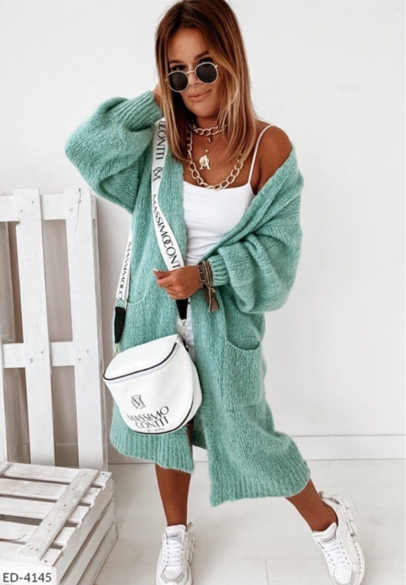 ModeGeist | langer Cardigan mit Taschen