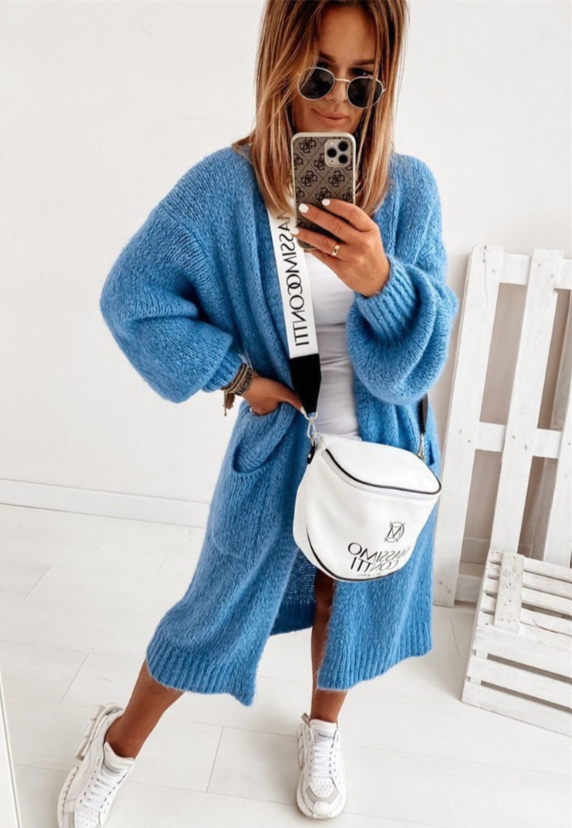 ModeGeist | langer Cardigan mit Taschen