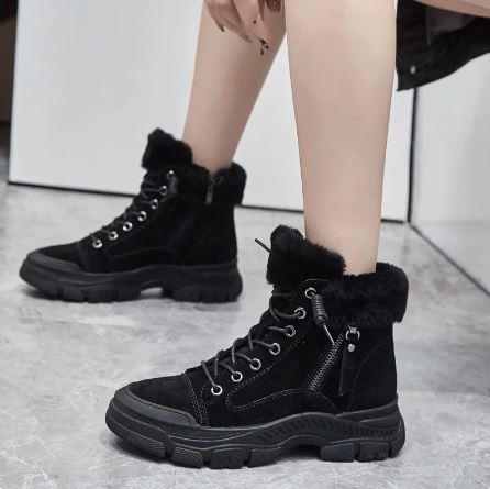 ModeGeist | Verstärkte Winter-Fleece-Schneestiefel