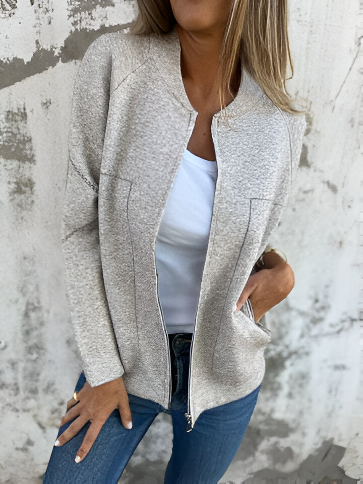 ModeGeist | Casual Langarm Reißverschlussjacke
