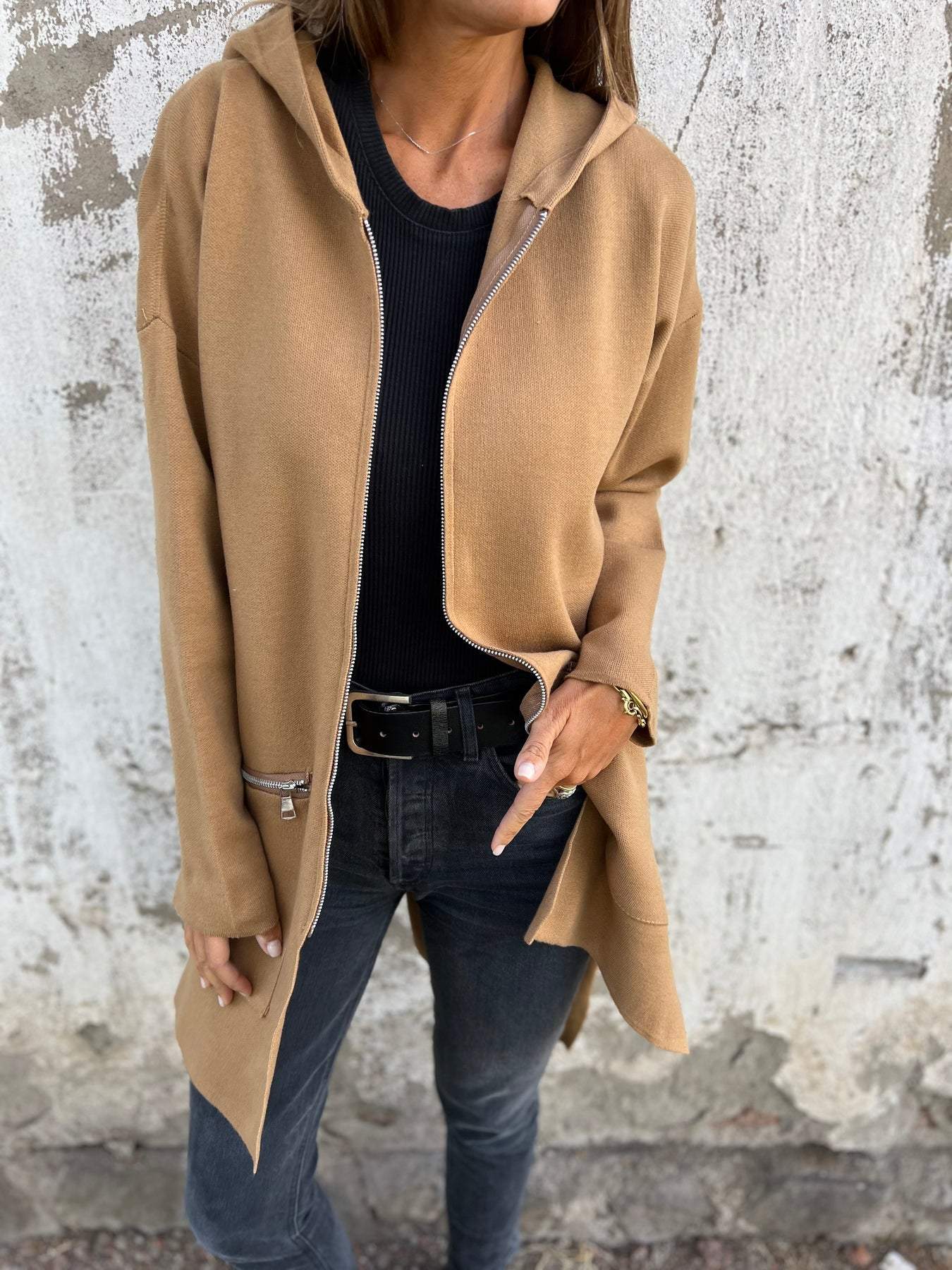 ModeGeist | Stilvolle Langarm Strickjacke