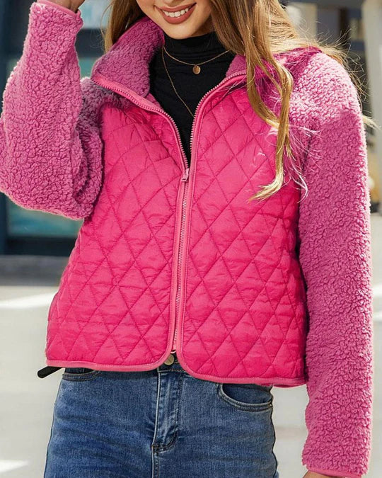 ModeGeist | Kuschelige Plüschjacke mit Reißverschluss