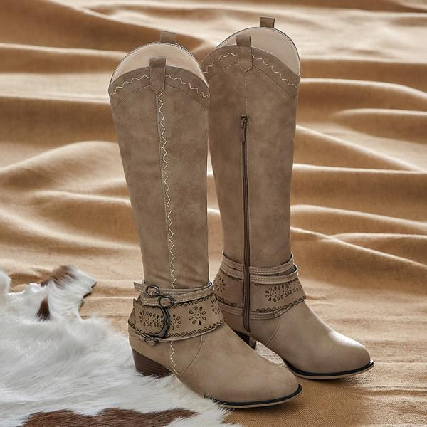 ModeGeist | Vintage Hohe Winterreiterstiefel
