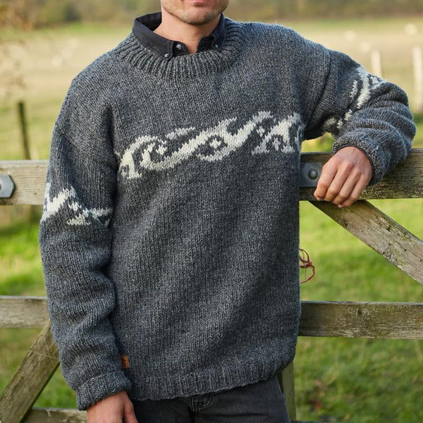 ModeGeist | Rundhals - Strickpullover - Jacquard