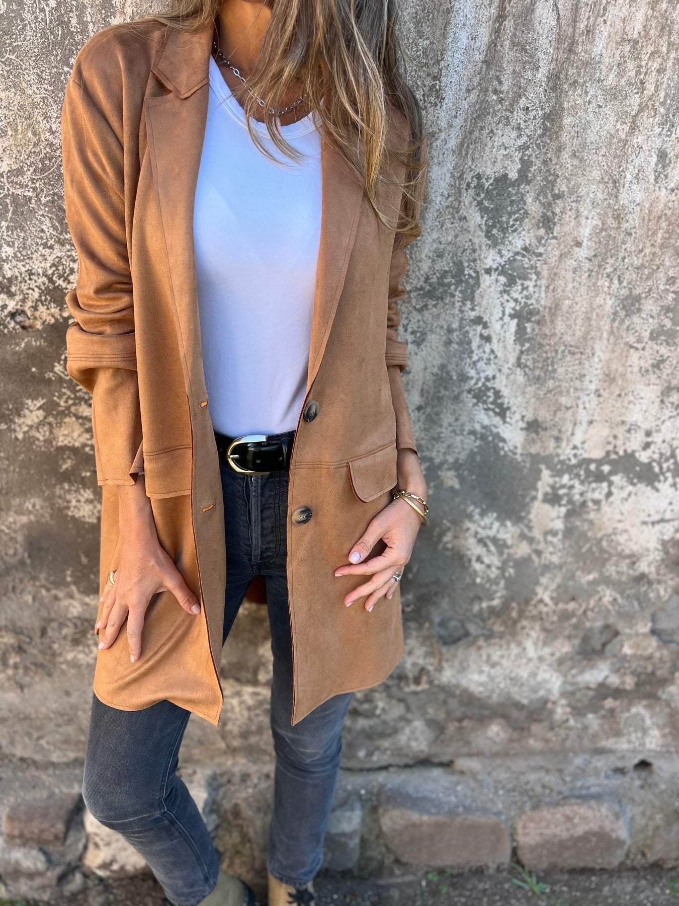 ModeGeist | Eleganter Langarmreversmantel