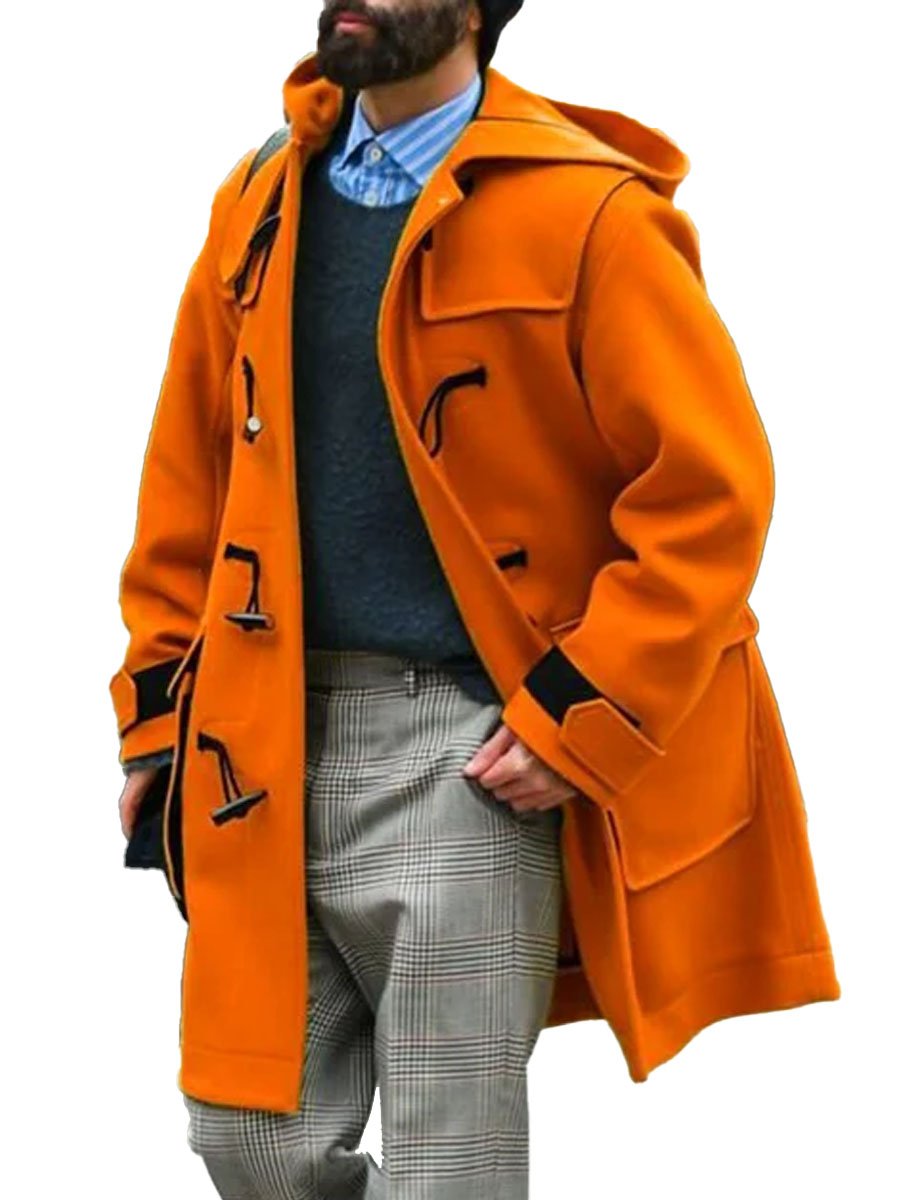 Modische & praktische Kapuzenjacke von Fudus mit Kontrastfarbe, Tasche und langen Ärmeln