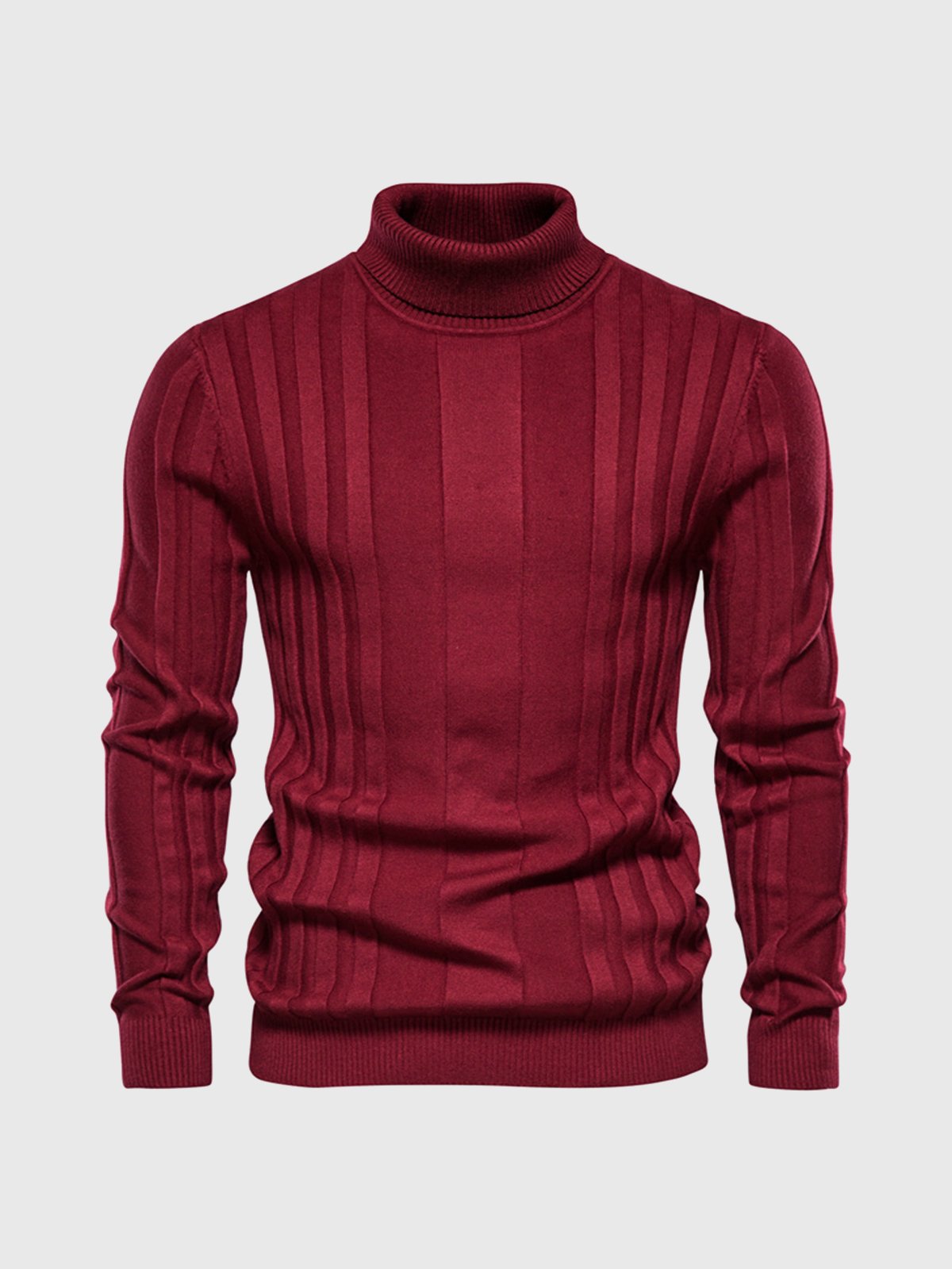 Herrenpullover mit Rollkragen und Streifen