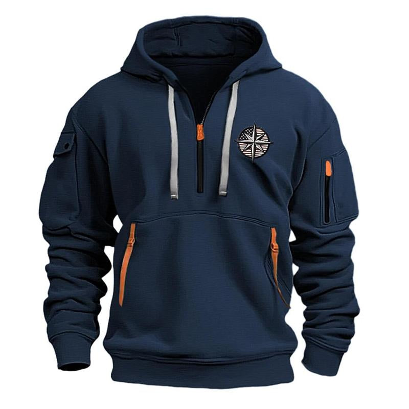 Lässig Fudus Sport Kapuzenpullover mit mehreren Reißverschlüssen