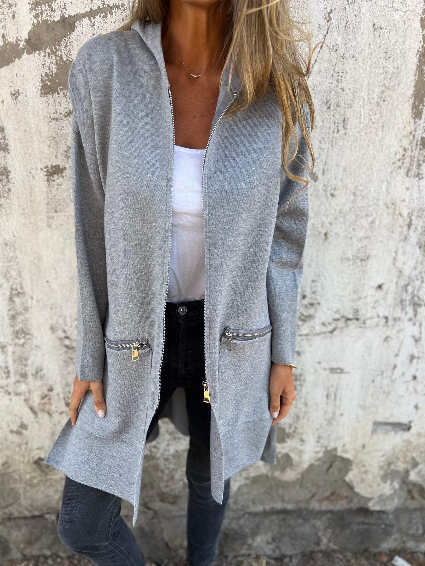 Langer Kapuzenpullover für Damen von Fudus