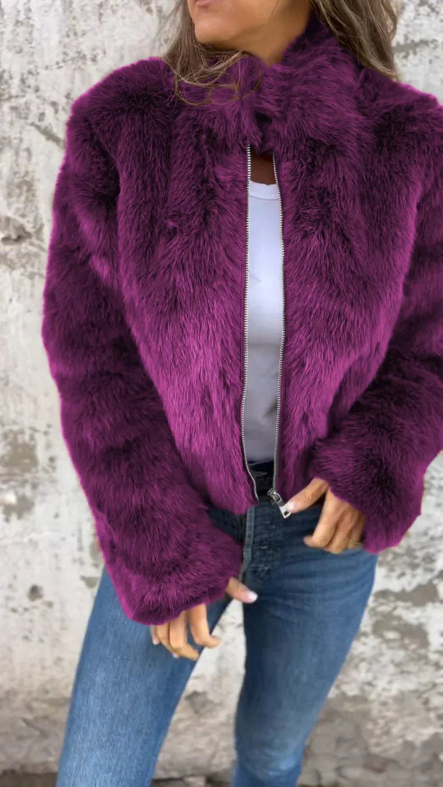 ModeGeist | Luxus-Fell-Komfort-Damenjacke