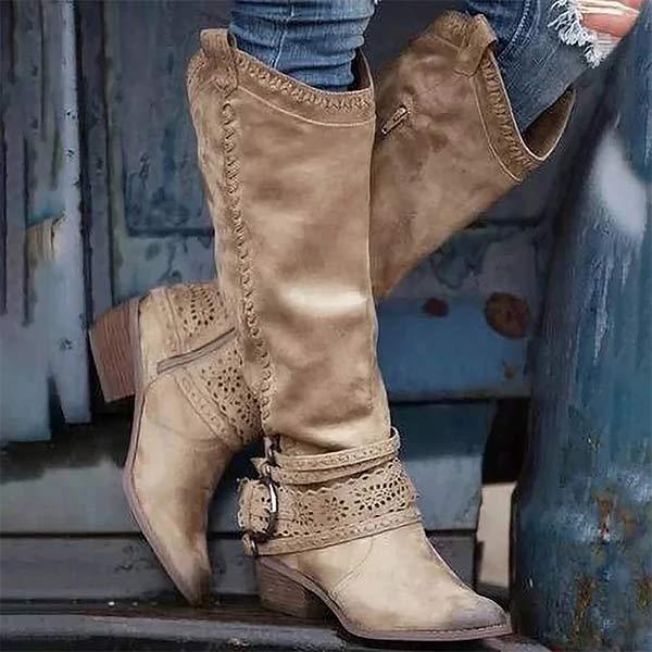 ModeGeist | Vintage Hohe Winterreiterstiefel