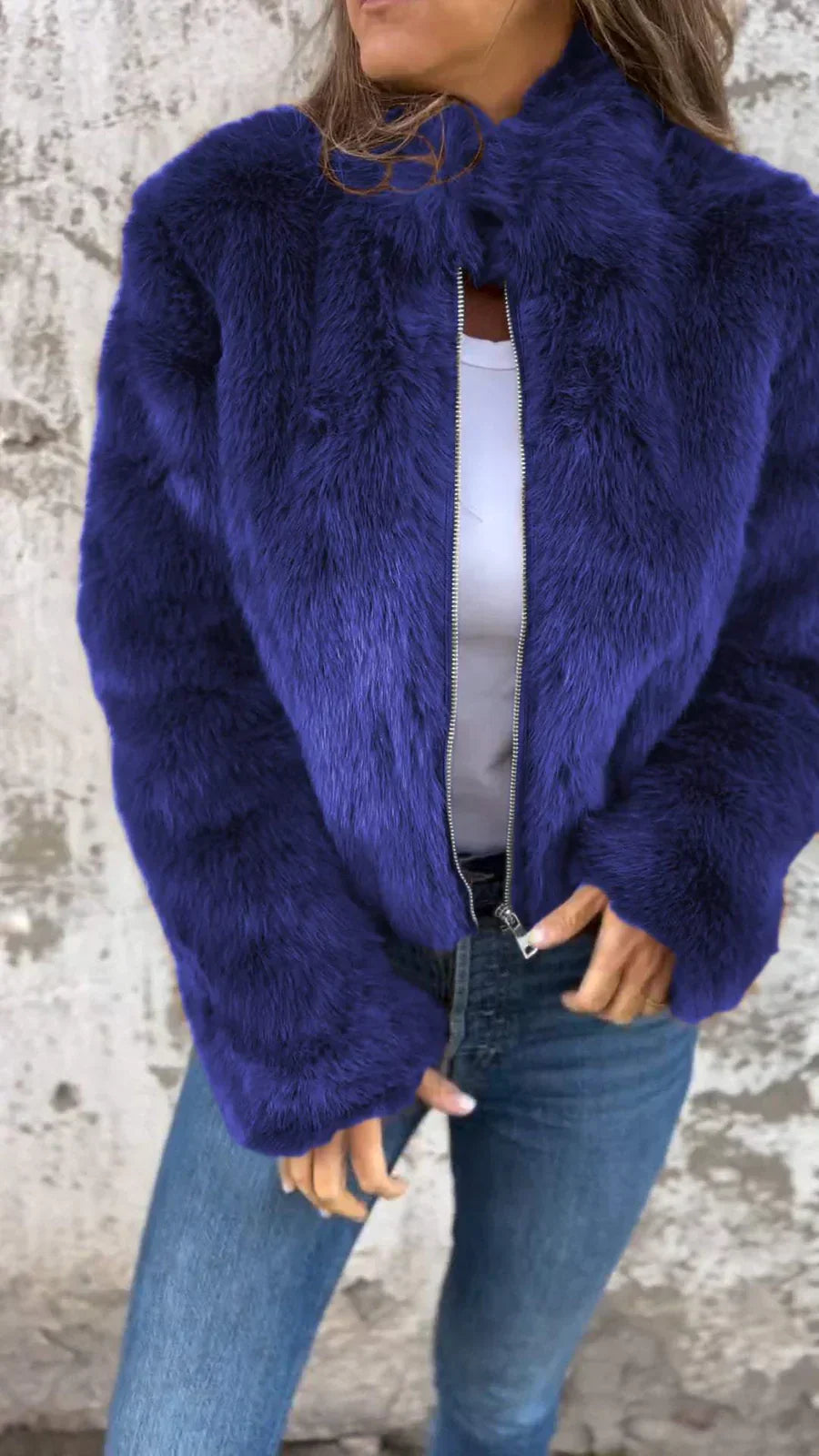ModeGeist | Luxus-Fell-Komfort-Damenjacke