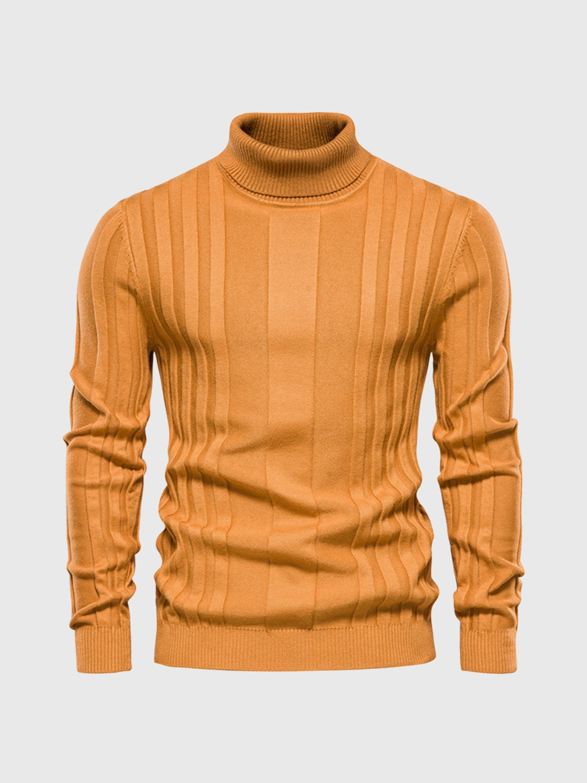 Herrenpullover mit Rollkragen und Streifen