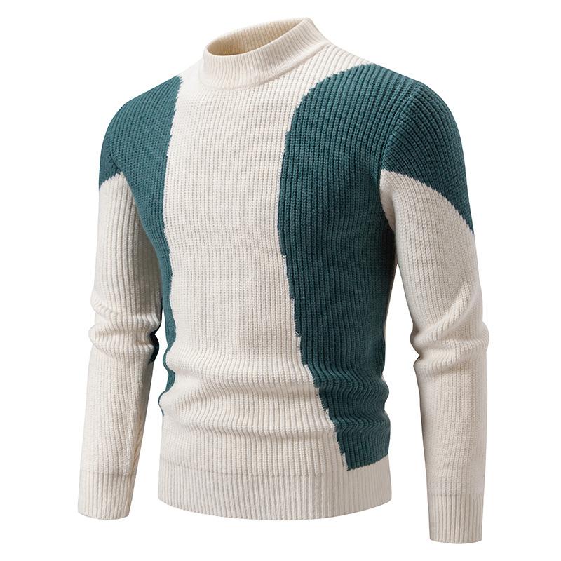 ModeGeist | Strickpullover mit Kontrastmuster Modern und Warm