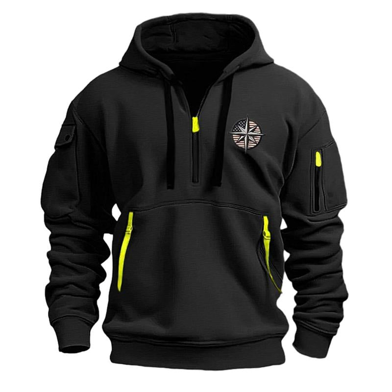 Lässig Fudus Sport Kapuzenpullover mit mehreren Reißverschlüssen