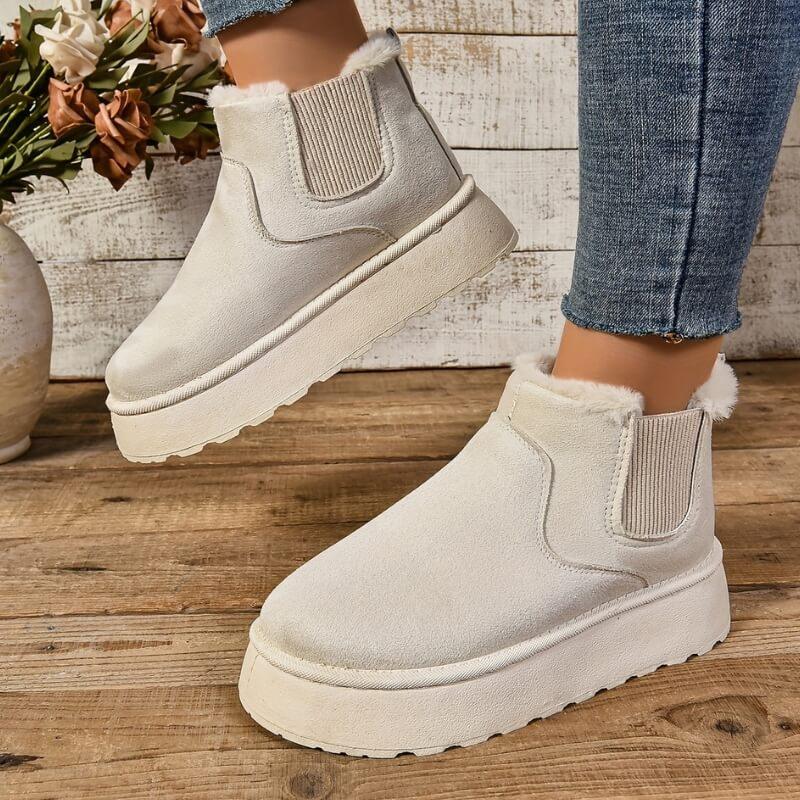 MODEGEIST Damen Winterstiefel Gefüttert Wasserdicht Rutschfest Schwarz