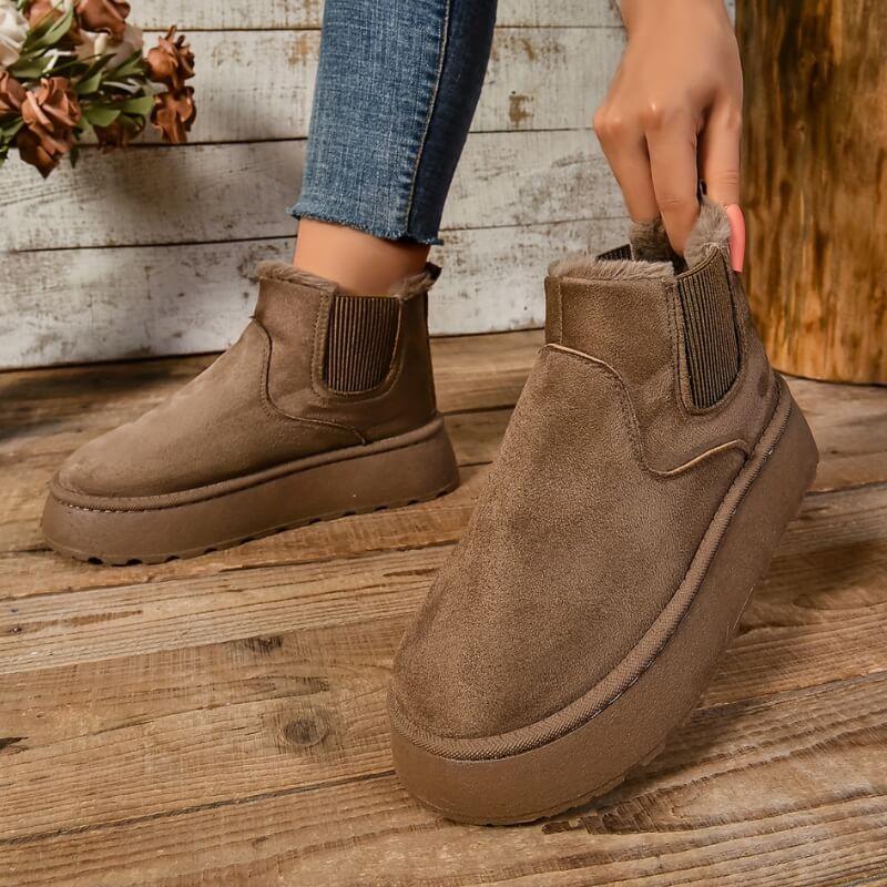MODEGEIST Damen Winterstiefel Gefüttert Wasserdicht Rutschfest Schwarz