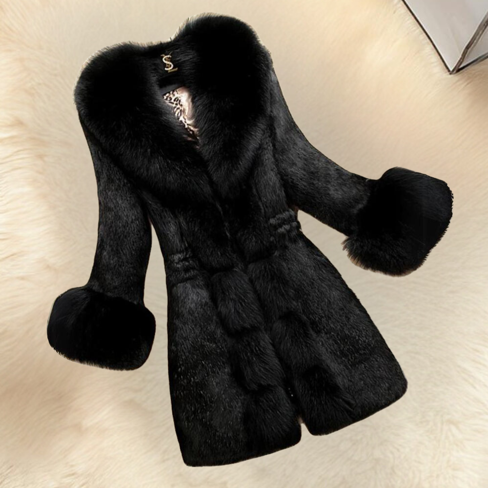 ModeGeist | Winterklassischer pelzartiger Mantel für Damen