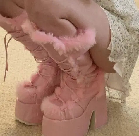 Dareka Damen Winterstiefel mit Plateau (Saison 1)