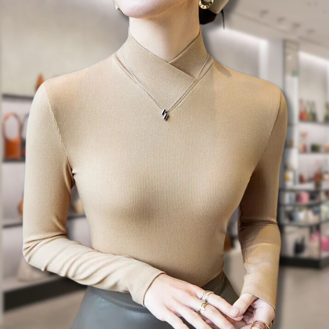 ModeGeist | Damen Rollkragenpullover mit Gewinde