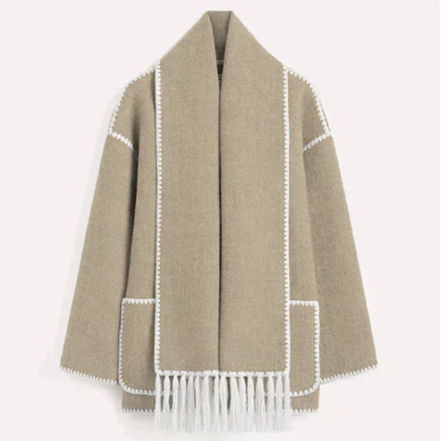ModeGeist | Damen-Apparatsjacke mit Schickem und Komfortablem Schal