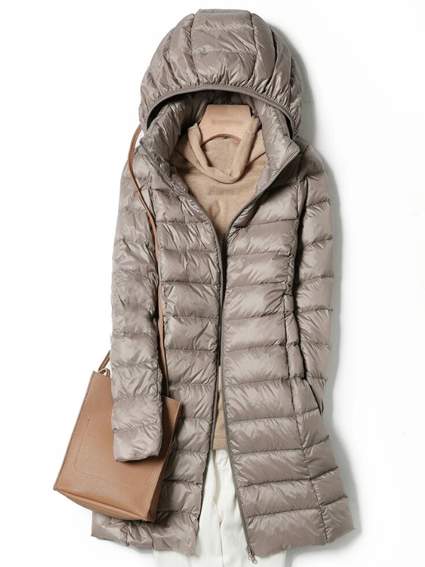 ModeGeist | Lang Daunenjacke - Schön Warm & Stilvoll