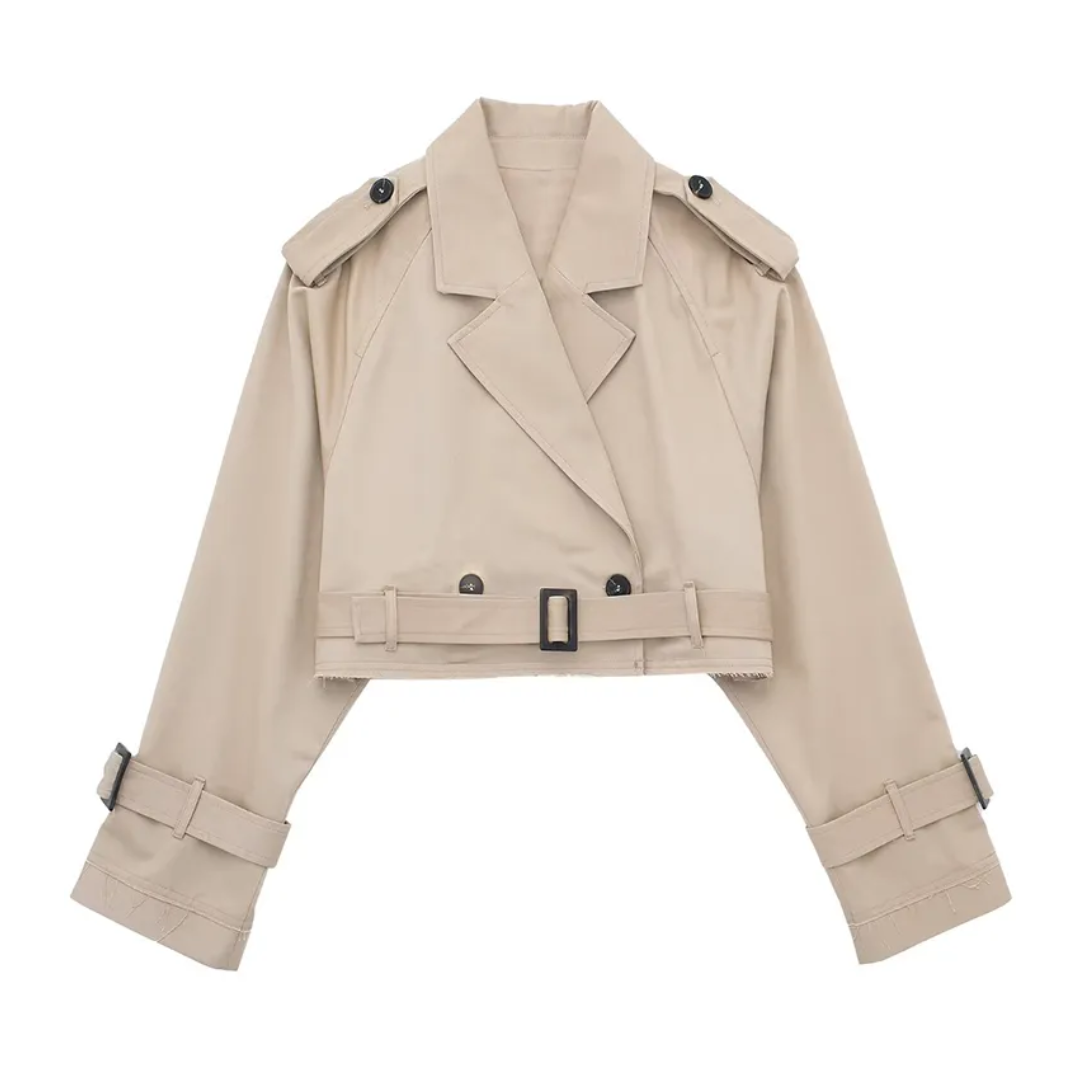 ModeGeist | Cropped Trenchcoat - Stilvoll & Vintage