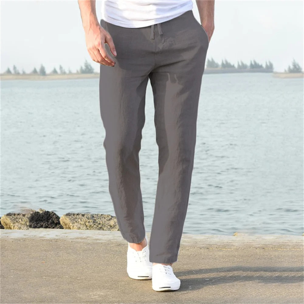 Bequeme, leichte Herren-Leinenhose