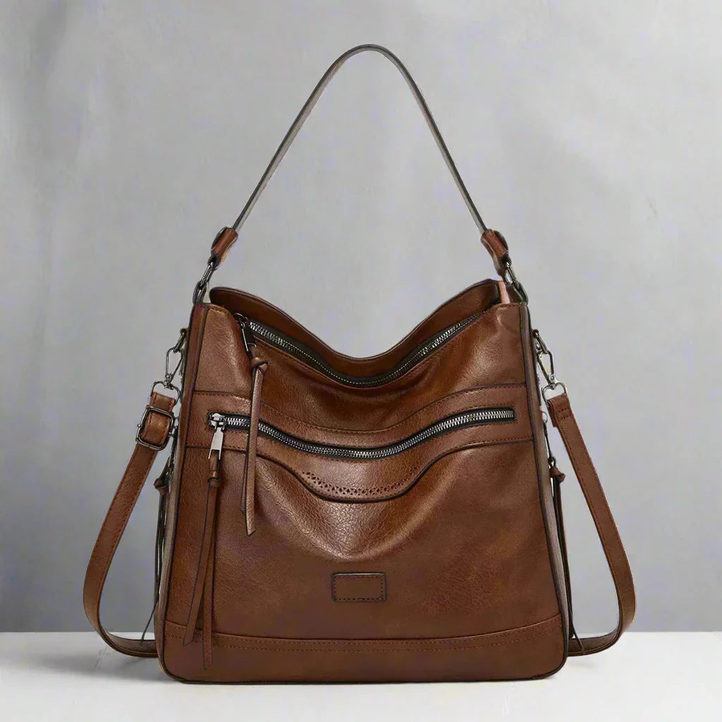 Klassische Damen-Ledertasche im Retro-Stil - Vanessa