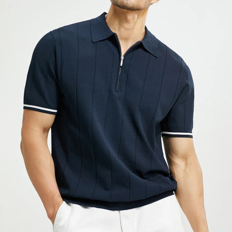 Elegantes Herren-Sommerpolohemd im klassischen Stil von Walthari