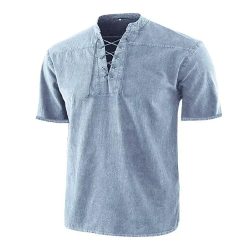 Herren Sommerhemd mit V-Ausschnitt - Dylan
