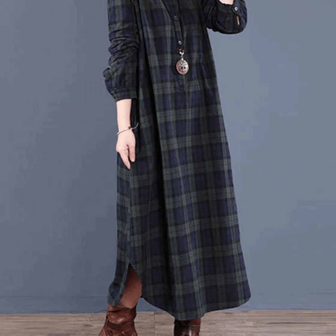 Maxikleid mit Karomuster aus Klenowina