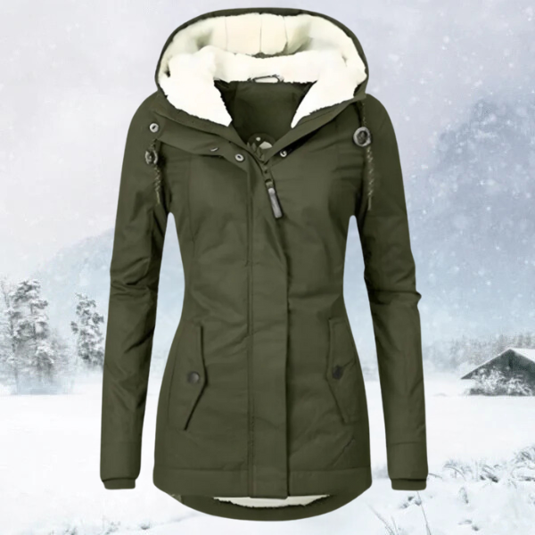 Gepolsterter Parka mit gefütterter Kapuze: KAREN