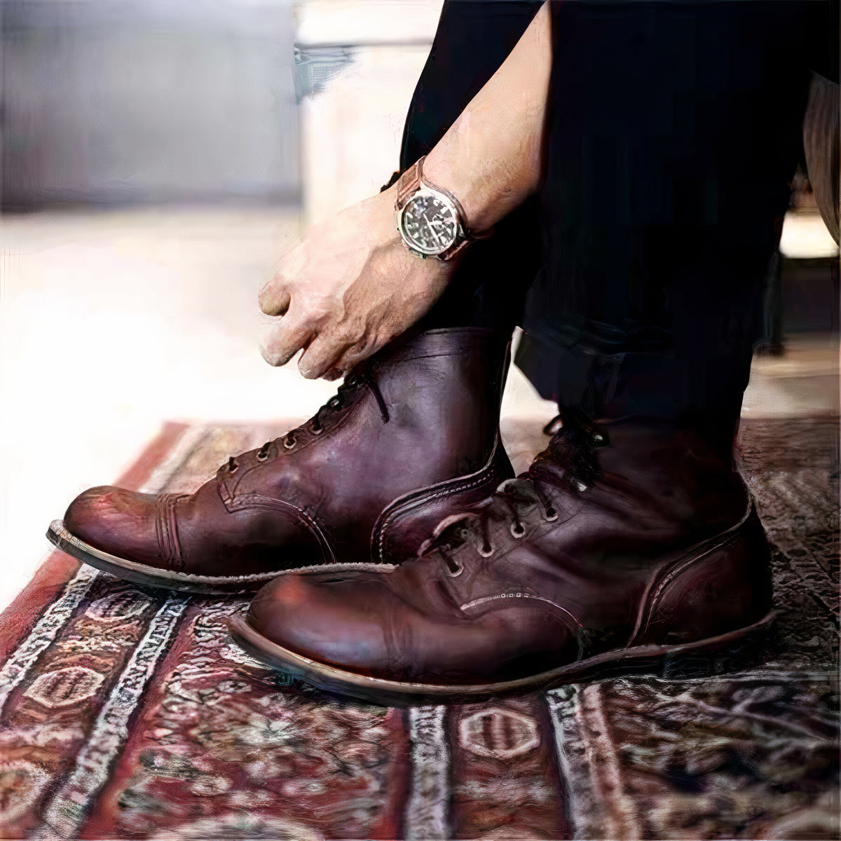 Bequeme Herren Lederschuhe im Retro-Stil - Luther
