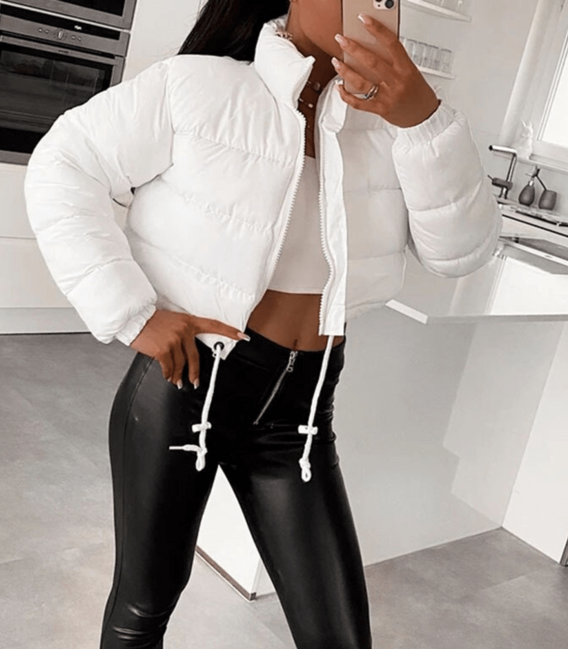 ModeGeist | Pufferjacke mit Kordelzug Tragen