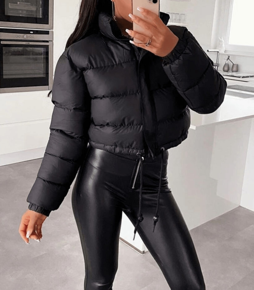 ModeGeist | Pufferjacke mit Kordelzug Tragen