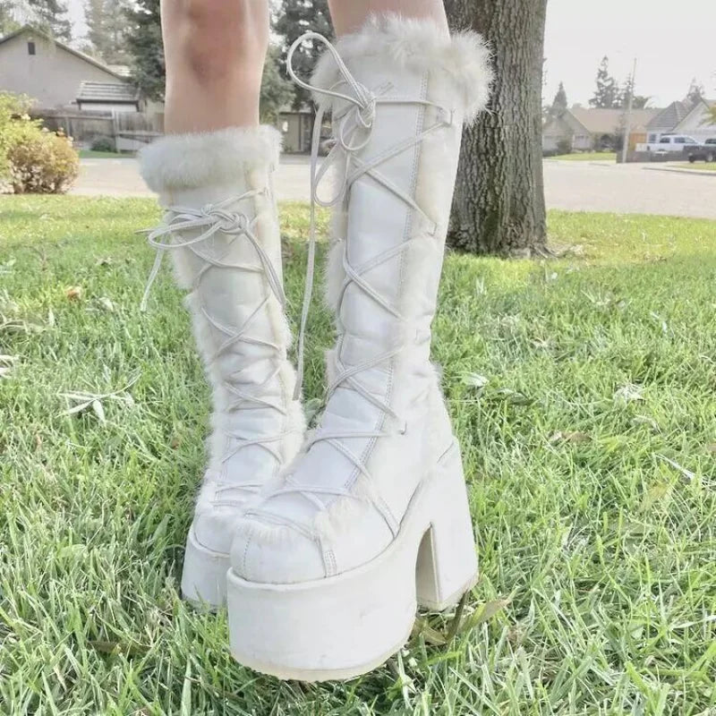 Dareka Damen Winterstiefel mit Plateau (Saison 1)