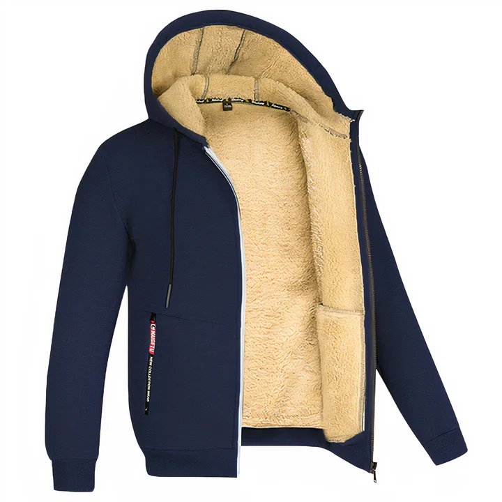 Herren Fleece Kapuzenjacke Ivar - lässig