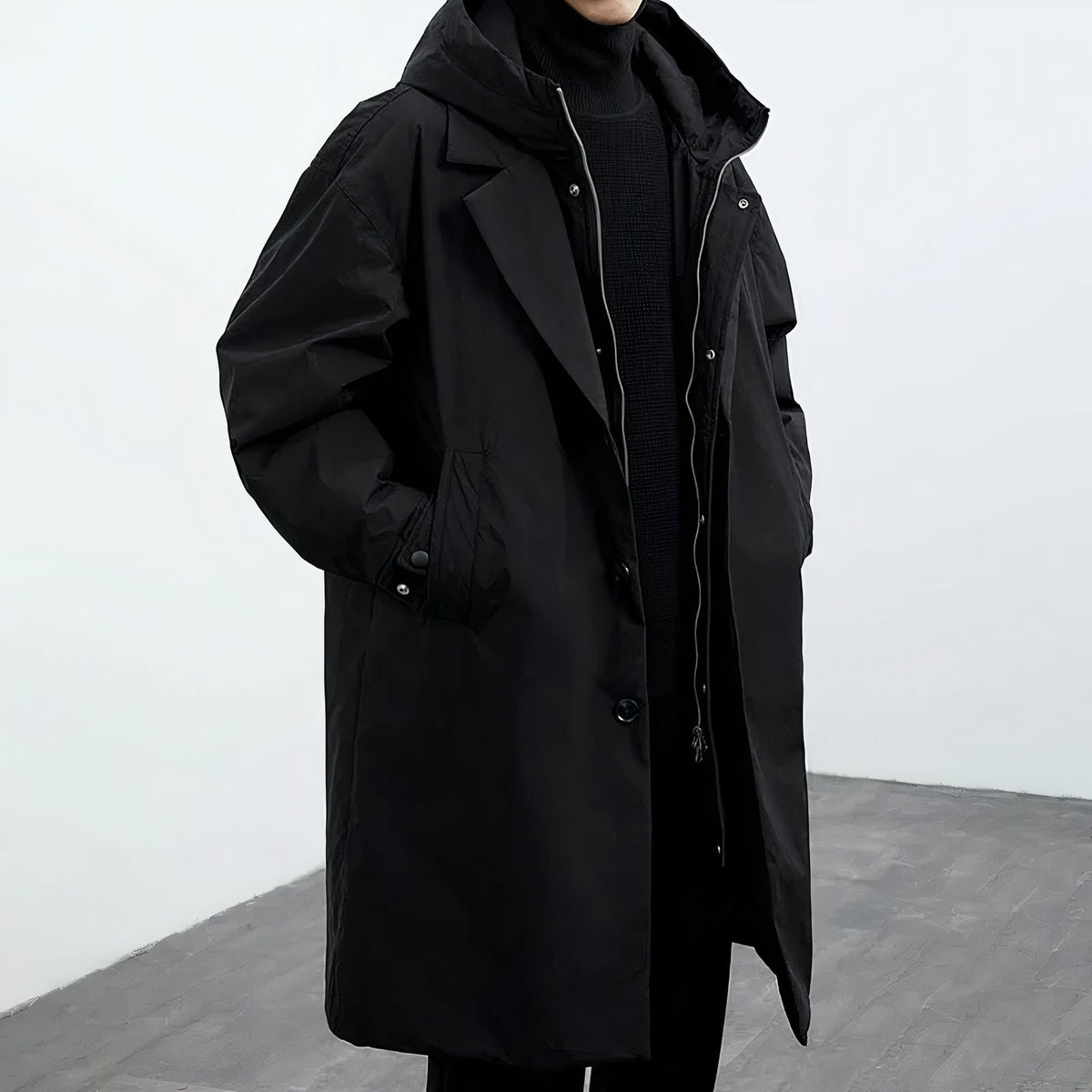 Cooler Herren Winter Trenchcoat Abert